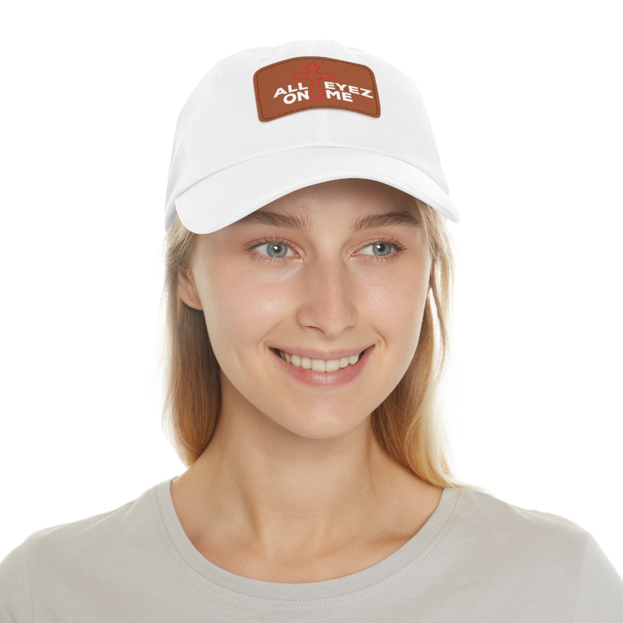 Dad Hat — "All Eyez On Me" Leather Patch Baseball Cap