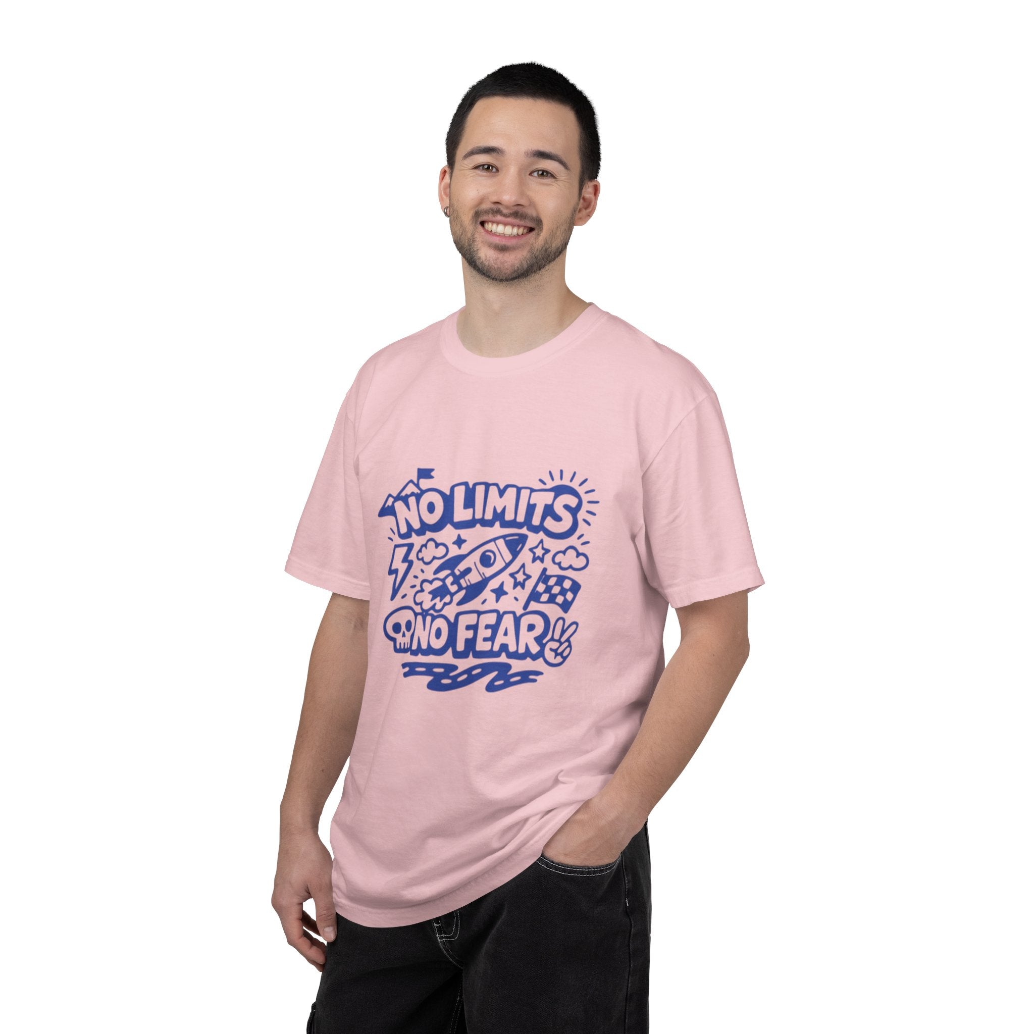 No Limits No Fear Rocket T-Shirt — Retro Inspirational Graphic Tee