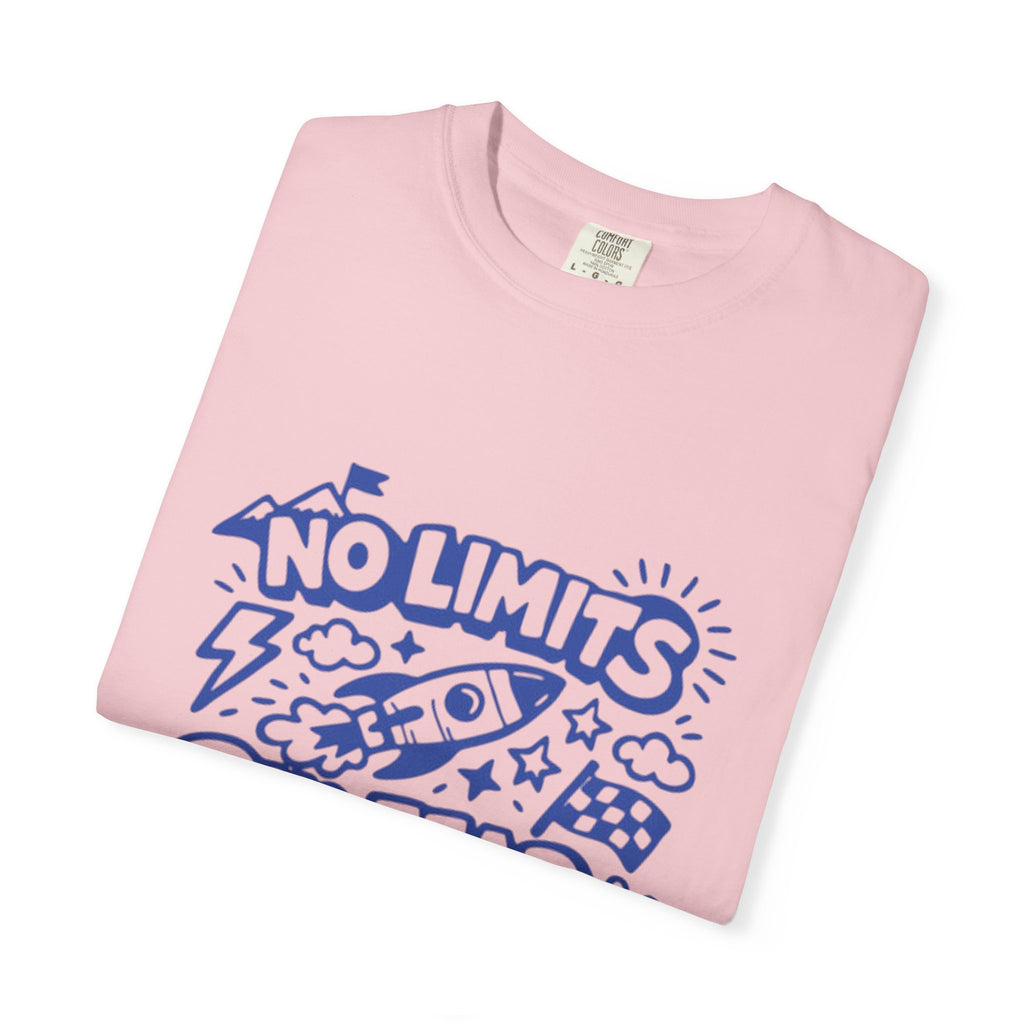 No Limits No Fear Rocket T-Shirt — Retro Inspirational Graphic Tee